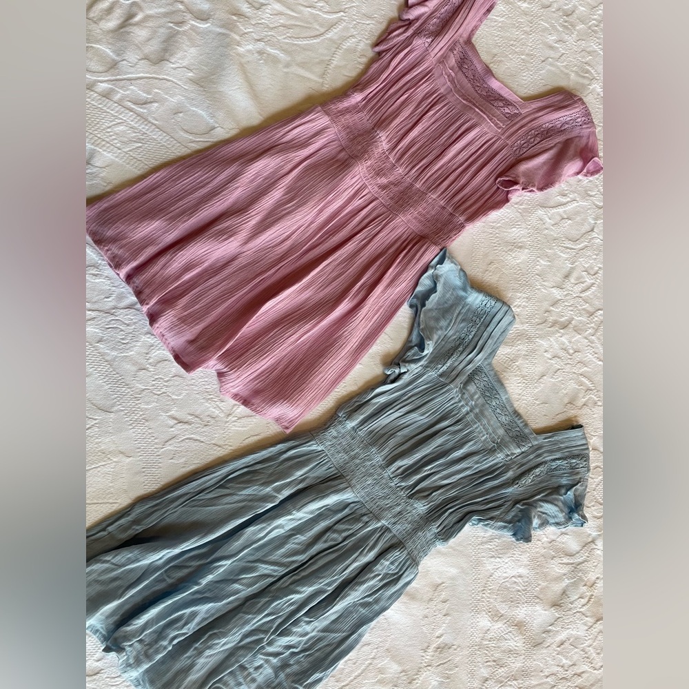 2 Love Squared Girls soft dresses. Both size 8. Twins. Sisters.